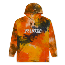 Load image into Gallery viewer, HORIZONTAL LIQUID HOODIE (ORANGE TIE DYE)
