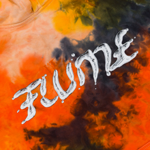 Load image into Gallery viewer, HORIZONTAL LIQUID HOODIE (ORANGE TIE DYE)
